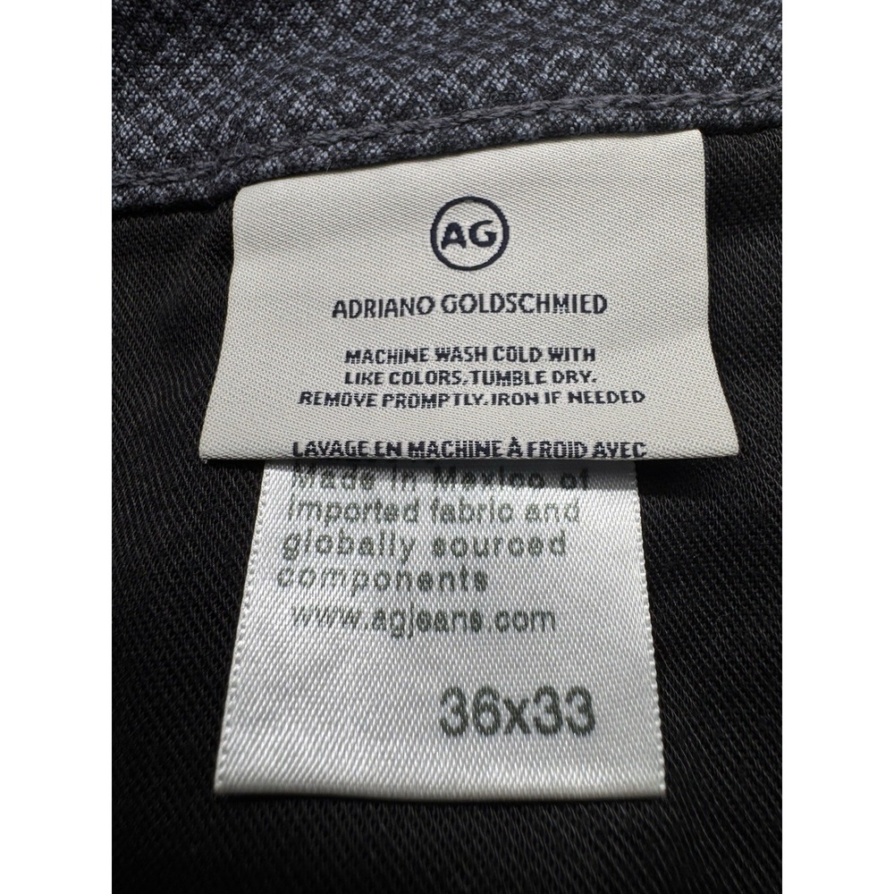 AG Adriano Godschmeid Marshall Modern‎ Slim Trouser Chino 36/33 Blue Check - Picture 5 of 9